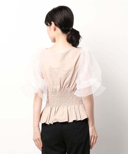 MIIA(ミーア)の「ハニーベルブラウス(シャツ/ブラウス・レディース・ブラック/ベージュ/ピンク・FREE)」の7枚目の写真