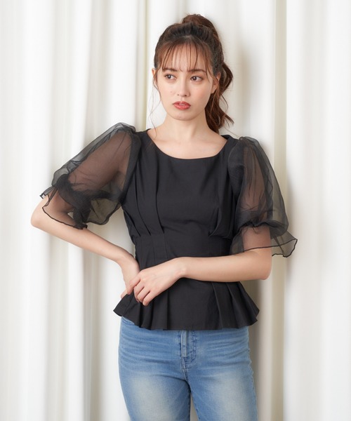 MIIA(ミーア)の「ハニーベルブラウス(シャツ/ブラウス・レディース・ブラック/ベージュ/ピンク・FREE)」の17枚目の写真