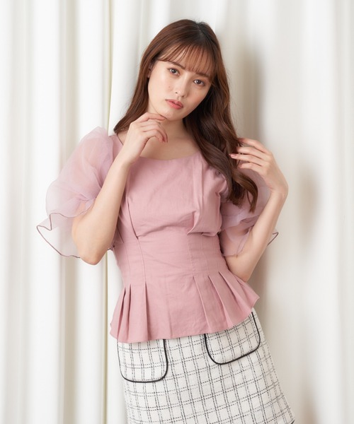 MIIA(ミーア)の「ハニーベルブラウス(シャツ/ブラウス・レディース・ブラック/ベージュ/ピンク・FREE)」の13枚目の写真