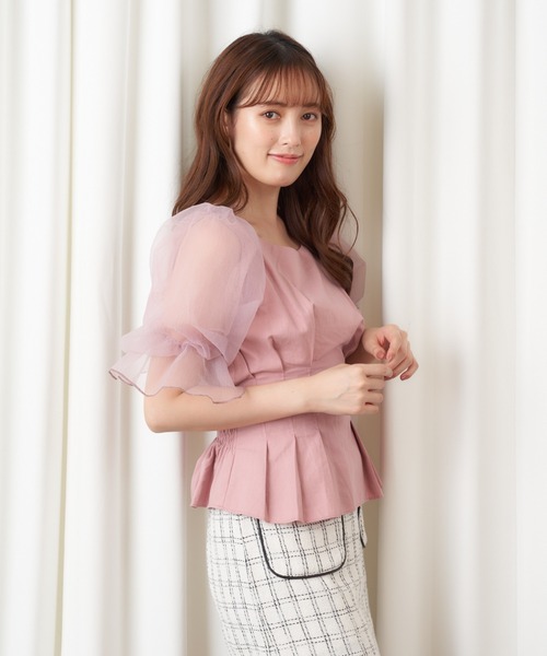 MIIA(ミーア)の「ハニーベルブラウス(シャツ/ブラウス・レディース・ブラック/ベージュ/ピンク・FREE)」の14枚目の写真