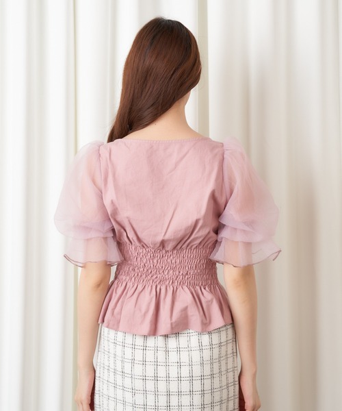 MIIA(ミーア)の「ハニーベルブラウス(シャツ/ブラウス・レディース・ブラック/ベージュ/ピンク・FREE)」の16枚目の写真