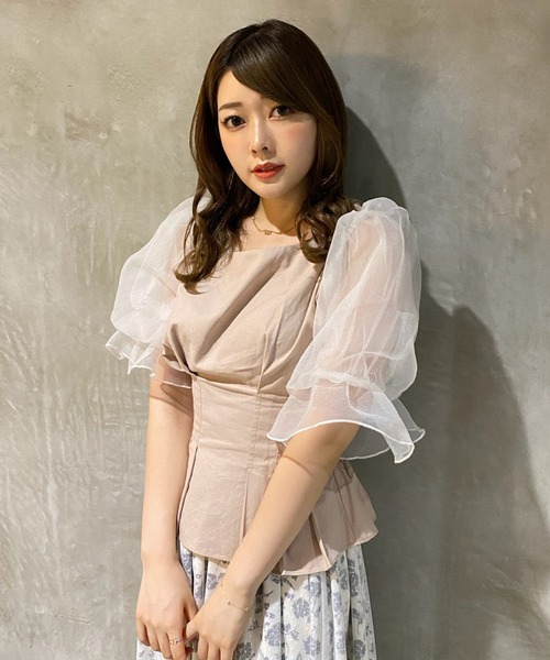 MIIA(ミーア)の「ハニーベルブラウス(シャツ/ブラウス・レディース・ブラック/ベージュ/ピンク・FREE)」の22枚目の写真