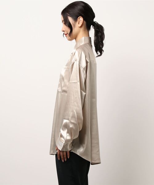 Ctr1（コントロール）の「Ctr1/コントロール/サテンシャツ（シャツ/ブラウス・レディース・オフホワイト/ベージュ・FREE）」の16枚目の写真