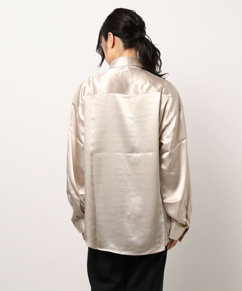 Ctr1（コントロール）の「Ctr1/コントロール/サテンシャツ（シャツ/ブラウス・レディース・オフホワイト/ベージュ・FREE）」の14枚目の写真