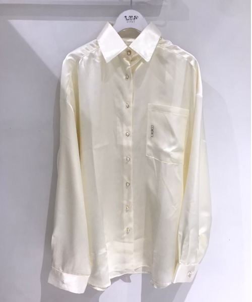 Ctr1（コントロール）の「Ctr1/コントロール/サテンシャツ（シャツ/ブラウス・レディース・オフホワイト/ベージュ・FREE）」の9枚目の写真