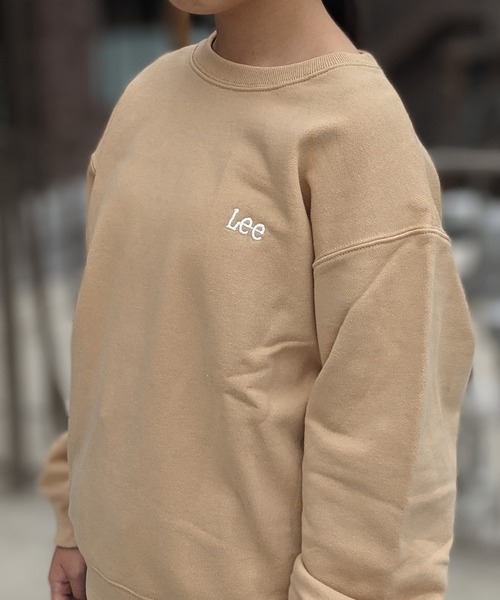 Lee（リー）の「Lee/リー キッズ　コットン裏毛 BOXロゴプリント入り クルースウェット（スウェット・キッズ・ブラック/ベージュ/ピンク/ブルー/ホワイト/グレー/グリーン/スモークピンク・130/140/150）」の18枚目の写真