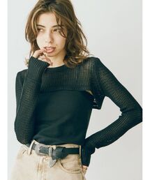 EVRIS | レイヤードシアーニットトップス(ニット/セーター)