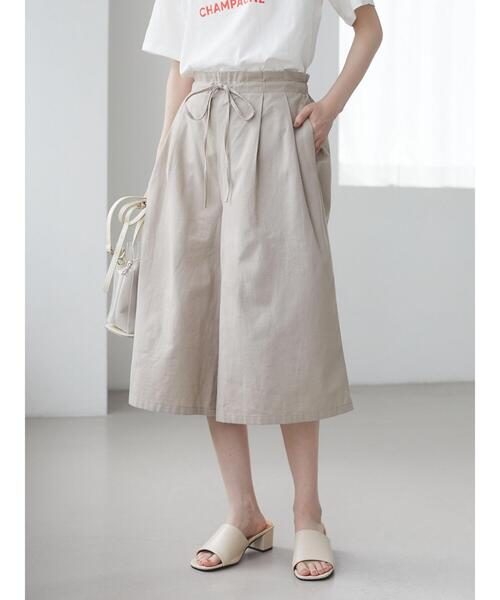 Green　Parks（グリーンパークス）の「ベルギーリネンブレンド バミューダパンツ＊（その他パンツ・レディース・ベージュ/オフホワイト/ブルー/チェック・FREE）」の22枚目の写真