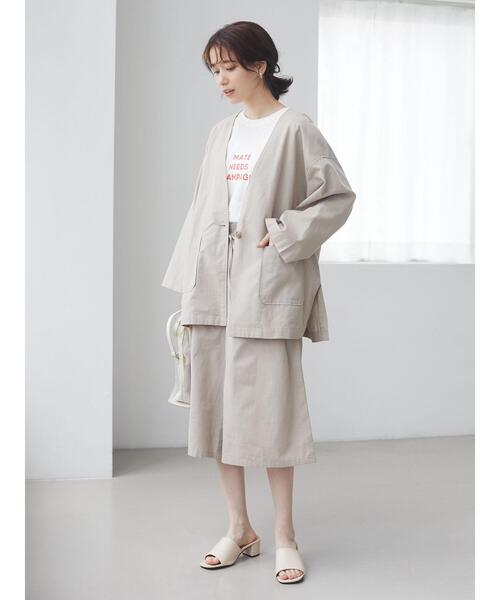 Green　Parks（グリーンパークス）の「ベルギーリネンブレンド バミューダパンツ＊（その他パンツ・レディース・ベージュ/オフホワイト/ブルー/チェック・FREE）」の7枚目の写真