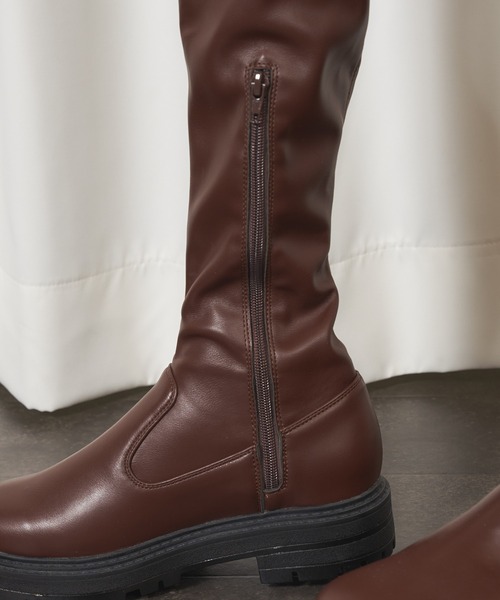 MIIA（ミーア）の「ロングブーツ（ブーツ・レディース・ブラック/ブラウン・MEDIUM/LARGE）」の7枚目の写真
