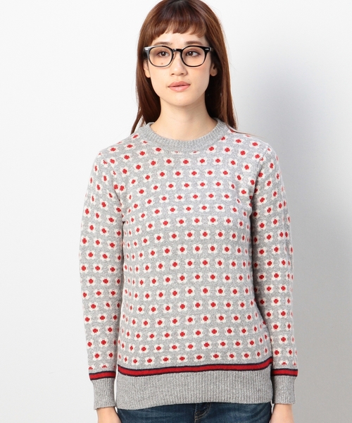 coen（コーエン）の「デイジージャガードニット（ニット/セーター・レディース・ネイビー/グレー・MEDIUM/LARGE）」の5枚目の写真