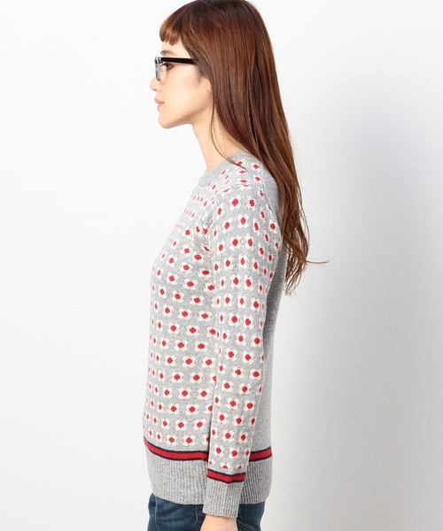 coen（コーエン）の「デイジージャガードニット（ニット/セーター・レディース・ネイビー/グレー・MEDIUM/LARGE）」の6枚目の写真