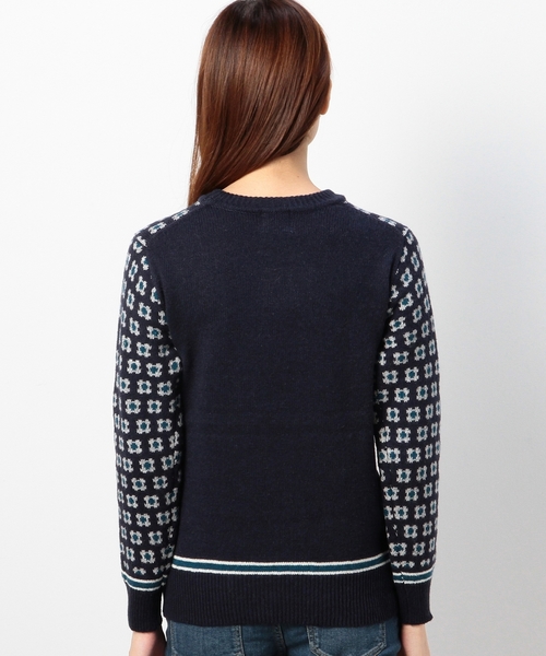 coen（コーエン）の「デイジージャガードニット（ニット/セーター・レディース・ネイビー/グレー・MEDIUM/LARGE）」の11枚目の写真