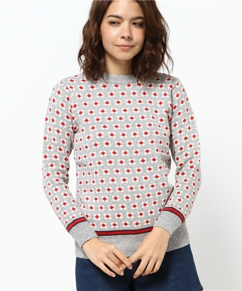 coen（コーエン）の「デイジージャガードニット（ニット/セーター・レディース・ネイビー/グレー・MEDIUM/LARGE）」の14枚目の写真