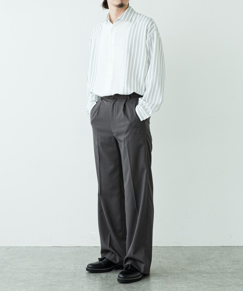 Lui's（ルイス）の「アムンゼン配色切替シャツ（シャツ/ブラウス・メンズ・ネイビー/ホワイト・MEDIUM/SMALL）」の6枚目の写真