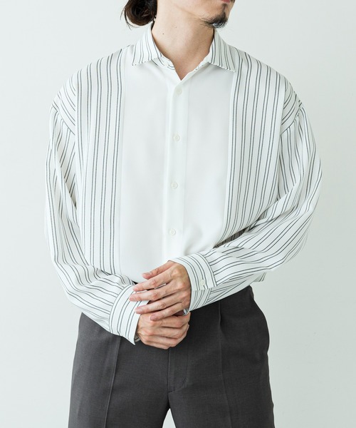 Lui's（ルイス）の「アムンゼン配色切替シャツ（シャツ/ブラウス・メンズ・ネイビー/ホワイト・MEDIUM/SMALL）」の7枚目の写真