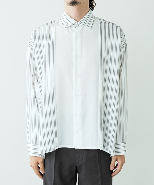 Lui's（ルイス）の「アムンゼン配色切替シャツ（シャツ/ブラウス・メンズ・ネイビー/ホワイト・MEDIUM/SMALL）」の8枚目の写真