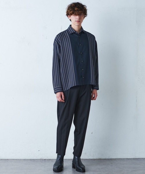 Lui's（ルイス）の「アムンゼン配色切替シャツ（シャツ/ブラウス・メンズ・ネイビー/ホワイト・MEDIUM/SMALL）」の21枚目の写真