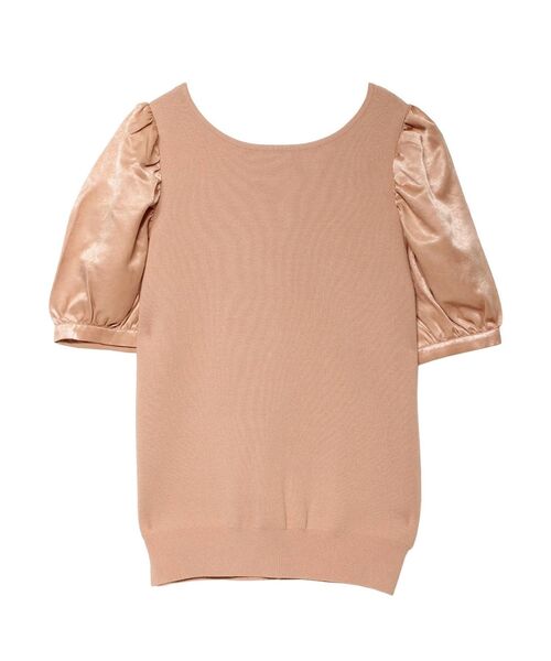 LAGUNAMOON(ラグナムーン)の「異素材ボリュームスリーブニットプルオーバー(ニット/セーター・レディース・ライトグレー/ブラック/ベージュ・FREE)」の3枚目の写真