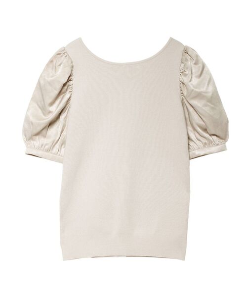 LAGUNAMOON(ラグナムーン)の「異素材ボリュームスリーブニットプルオーバー(ニット/セーター・レディース・ライトグレー/ブラック/ベージュ・FREE)」の2枚目の写真