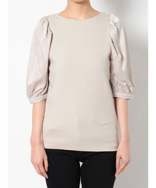 LAGUNAMOON(ラグナムーン)の「異素材ボリュームスリーブニットプルオーバー(ニット/セーター・レディース・ライトグレー/ブラック/ベージュ・FREE)」の17枚目の写真