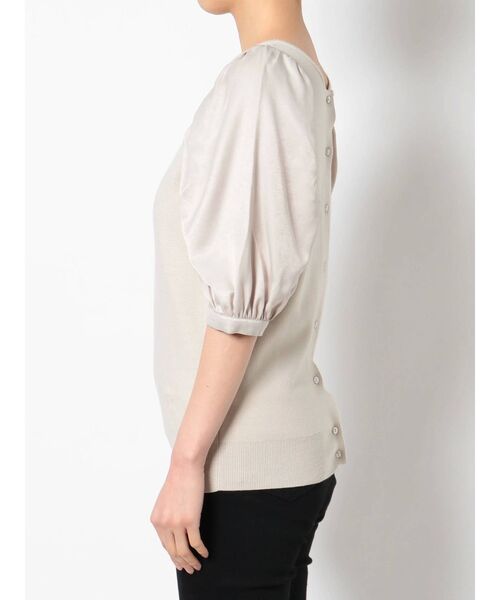 LAGUNAMOON(ラグナムーン)の「異素材ボリュームスリーブニットプルオーバー(ニット/セーター・レディース・ライトグレー/ブラック/ベージュ・FREE)」の16枚目の写真