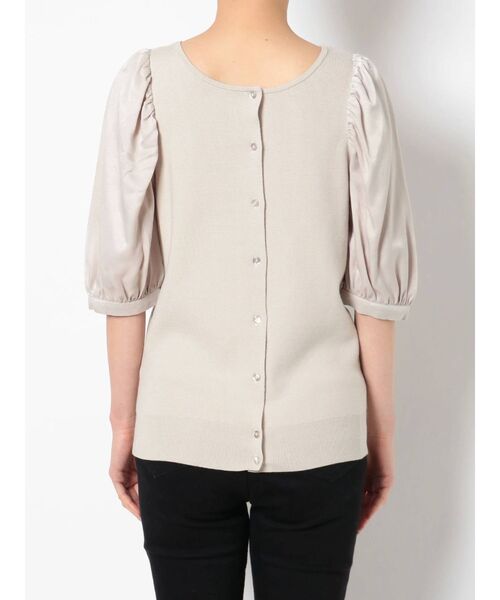 LAGUNAMOON(ラグナムーン)の「異素材ボリュームスリーブニットプルオーバー(ニット/セーター・レディース・ライトグレー/ブラック/ベージュ・FREE)」の15枚目の写真