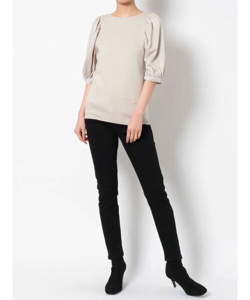 LAGUNAMOON(ラグナムーン)の「異素材ボリュームスリーブニットプルオーバー(ニット/セーター・レディース・ライトグレー/ブラック/ベージュ・FREE)」の10枚目の写真