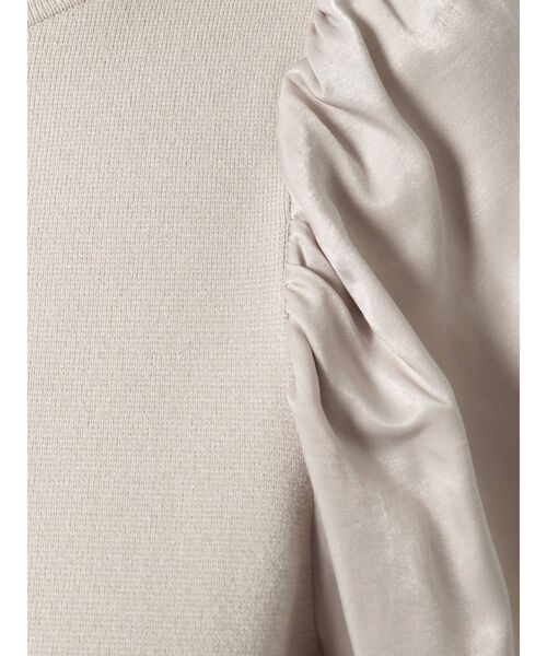 LAGUNAMOON(ラグナムーン)の「異素材ボリュームスリーブニットプルオーバー(ニット/セーター・レディース・ライトグレー/ブラック/ベージュ・FREE)」の7枚目の写真