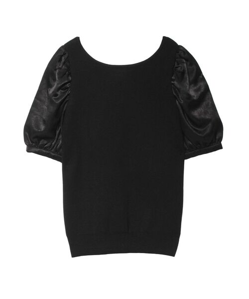 LAGUNAMOON(ラグナムーン)の「異素材ボリュームスリーブニットプルオーバー(ニット/セーター・レディース・ライトグレー/ブラック/ベージュ・FREE)」の6枚目の写真