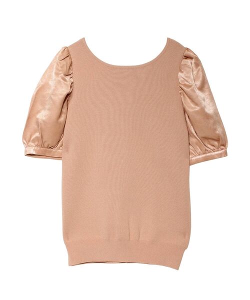 LAGUNAMOON(ラグナムーン)の「異素材ボリュームスリーブニットプルオーバー(ニット/セーター・レディース・ライトグレー/ブラック/ベージュ・FREE)」の5枚目の写真