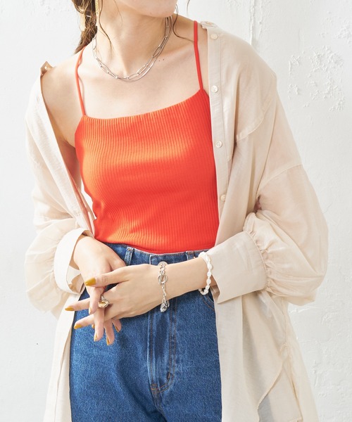 DISCOAT（ディスコート）の「アメスリフィットキャミソール（キャミソール・レディース・オレンジ/ブラック/オフホワイト/グリーン・LARGE/MEDIUM）」の9枚目の写真