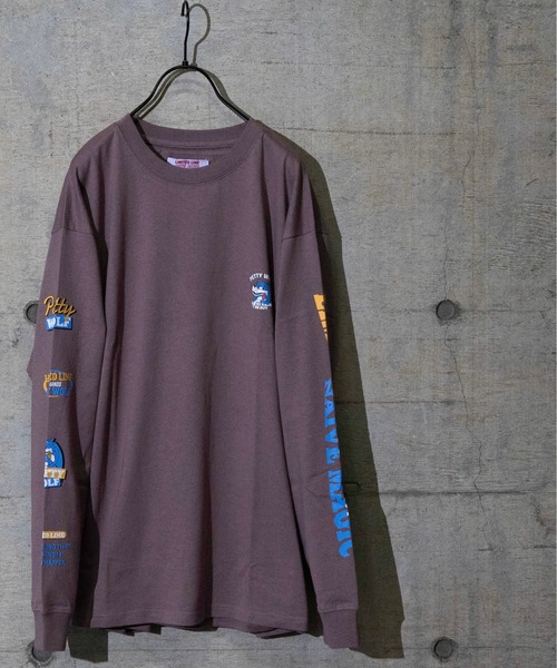 Limited Line Naive Magic(リミテッドラインナイーブマジック)の「【a】天竺サイドプリント長袖Tシャツ(Tシャツ/カットソー・メンズ・ホワイト/ブラック/ベージュ/ブルー/グリーン/マルチ/ベージュ系その他・MEDIUM/LARGE)」の5枚目の写真