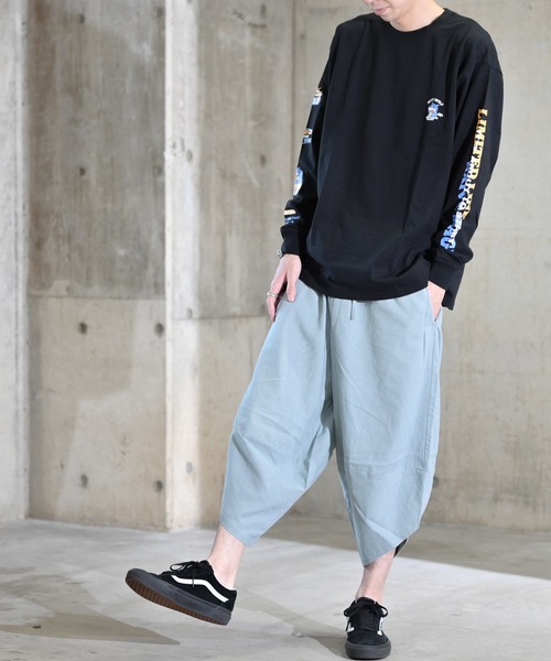 Limited Line Naive Magic(リミテッドラインナイーブマジック)の「【a】天竺サイドプリント長袖Tシャツ(Tシャツ/カットソー・メンズ・ホワイト/ブラック/ベージュ/ブルー/グリーン/マルチ/ベージュ系その他・MEDIUM/LARGE)」の10枚目の写真