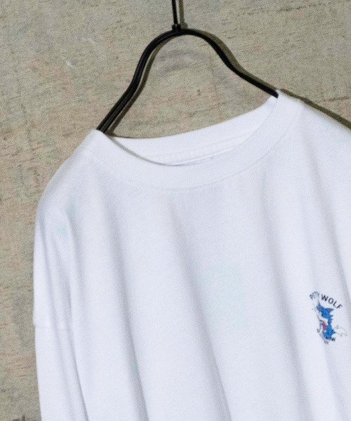 Limited Line Naive Magic(リミテッドラインナイーブマジック)の「【a】天竺サイドプリント長袖Tシャツ(Tシャツ/カットソー・メンズ・ホワイト/ブラック/ベージュ/ブルー/グリーン/マルチ/ベージュ系その他・MEDIUM/LARGE)」の16枚目の写真