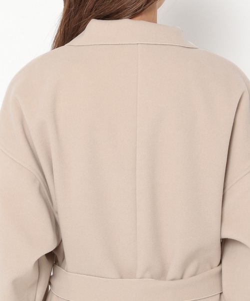 mysty woman(ミスティウーマン)の「【天然アロマサシェ付き】スリット入りですっきり。軽いのにあたたかい!ボリュームガウンコート 214638(チェスターコート・レディース・アイボリー/モカ/グレイッシュブルー/チャコール/ブルーパープル・FREE)」の21枚目の写真