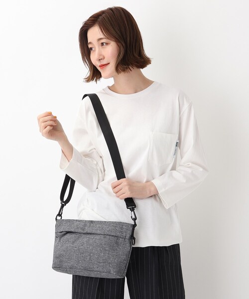 CORDURA(コーデュラ)の「◆コーデュラ(R)・リサイクルヘザー 撥水 パーク ミニショルダーバッグ(ショルダーバッグ・レディース・ダークグレー/ブラック/ダークネイビー・99)」の1枚目の写真