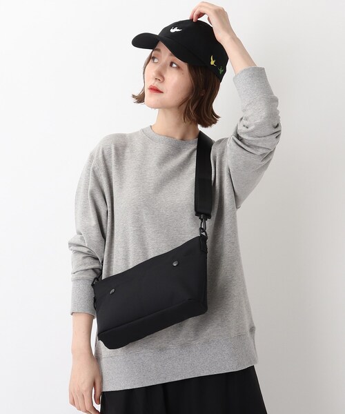 CORDURA(コーデュラ)の「◆コーデュラ(R)・リサイクルヘザー 撥水 パーク ミニショルダーバッグ(ショルダーバッグ・レディース・ダークグレー/ブラック/ダークネイビー・99)」の2枚目の写真