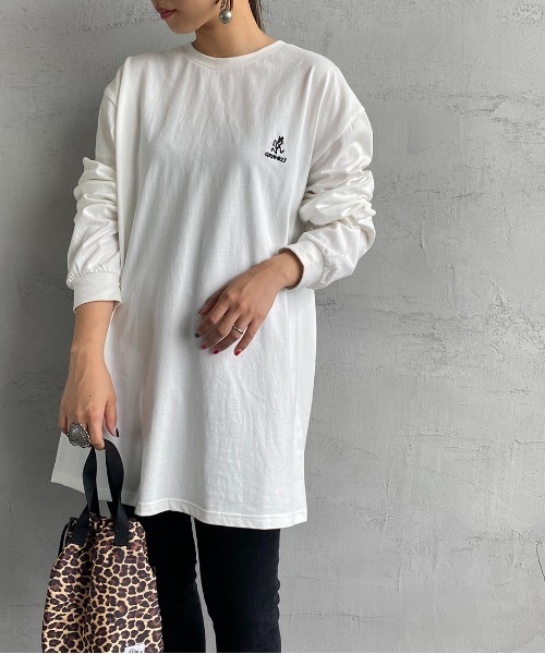 Gramicci（グラミチ）の「[GRAMICCI/グラミチ] ビッグランニングマン バックプリントロンT（Tシャツ/カットソー・レディース・ベージュ/ホワイト・M/L/XL）」の19枚目の写真