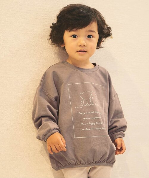 apres les cours（アプレレクール）の「tiny bear 3柄トレーナー（スウェット・キッズ・その他2/ブラウン/キナリ・110/100/90/80/120）」の2枚目の写真