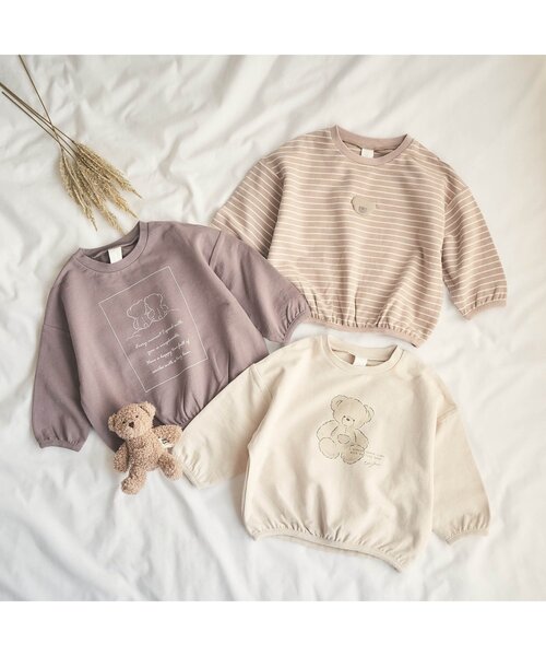 apres les cours（アプレレクール）の「tiny bear 3柄トレーナー（スウェット・キッズ・その他2/ブラウン/キナリ・110/100/90/80/120）」の20枚目の写真