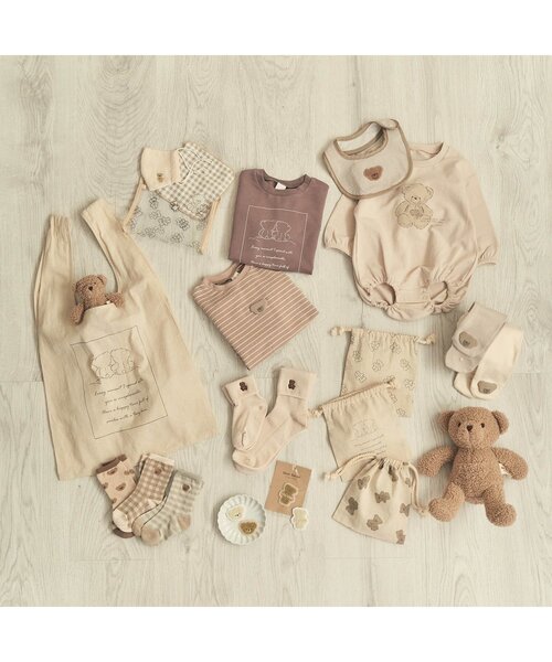 apres les cours（アプレレクール）の「tiny bear 3柄トレーナー（スウェット・キッズ・その他2/ブラウン/キナリ・110/100/90/80/120）」の19枚目の写真