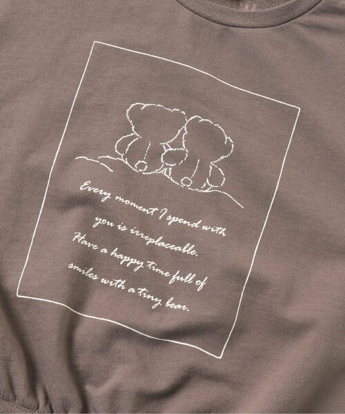 apres les cours（アプレレクール）の「tiny bear 3柄トレーナー（スウェット・キッズ・その他2/ブラウン/キナリ・110/100/90/80/120）」の5枚目の写真