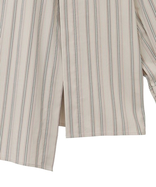 CLANE（クラネ）の「【CLNAE(クラネ)】W FACE SLANT SLIT TOPS/ダブルフェイススランスリットトップス 11122-4282（シャツ/ブラウス・レディース・その他2/ホワイト・1）」の6枚目の写真