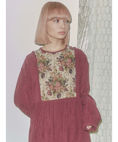 merry jenny（メリージェニー）の「ジャガードコンビコールワンピース（ワンピース・レディース・ボルドー/グリーン/ブラウン・FREE）」の12枚目の写真