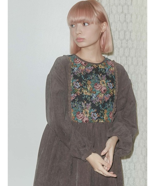 merry jenny（メリージェニー）の「ジャガードコンビコールワンピース（ワンピース・レディース・ボルドー/グリーン/ブラウン・FREE）」の20枚目の写真