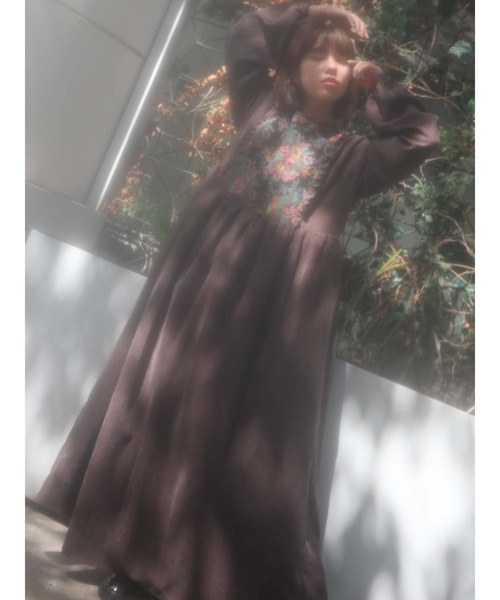 merry jenny（メリージェニー）の「ジャガードコンビコールワンピース（ワンピース・レディース・ボルドー/グリーン/ブラウン・FREE）」の21枚目の写真