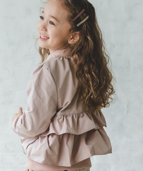 pairmanon（ペアマノン）の「バックフリルガールズMA-1（MA-1・キッズ・ブラック/ピンク/モカ/テラコッタ/ライトベージュ・90/100/110/120/130/140/150）」の5枚目の写真