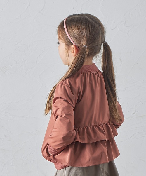 pairmanon（ペアマノン）の「バックフリルガールズMA-1（MA-1・キッズ・ブラック/ピンク/モカ/テラコッタ/ライトベージュ・90/100/110/120/130/140/150）」の4枚目の写真