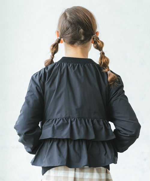 pairmanon（ペアマノン）の「バックフリルガールズMA-1（MA-1・キッズ・ブラック/ピンク/モカ/テラコッタ/ライトベージュ・90/100/110/120/130/140/150）」の9枚目の写真